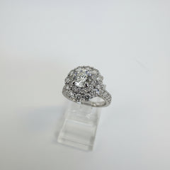 14K White Gold 2.50 CTTW Round Lab-Grown Diamond Ring