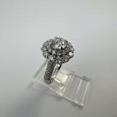 14K White Gold 2.50 CTTW Round Lab-Grown Diamond Ring