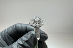 14K White Gold 2.50 CTTW Round Lab-Grown Diamond Ring