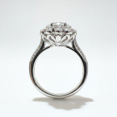 14K White Gold 2.50 CTTW Round Lab-Grown Diamond Ring