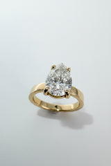 14K Yellow Gold 2.02 CTTW Pear Lab-Grown Diamond Ring