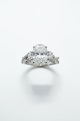 14K White Gold 2.50 CTTW Oval Lab-Grown Diamond Ring