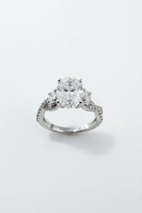 14K White Gold 2.50 CTTW Oval Lab-Grown Diamond Ring