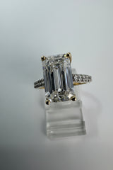 14K Yellow Gold 4.50 CTTW Lab-Grown Diamond Ring