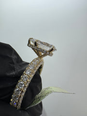 14K White Gold 4.50 CTTW Pear Lab-Grown Diamond Ring