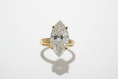 14K Yellow Gold 3.07 CTTW Marquise Lab-Grown Diamond Ring