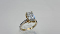 14K Yellow Gold 4.5cttw Lab-Grown Diamond Ring