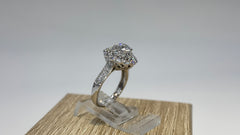 14K White Gold 2.5cttw Round Lab-Grown Diamond Ring