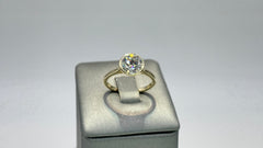 14K Yellow Gold 2.01cttw Round Lab-Grown Diamond Bezel-Set Solitaire Ring
