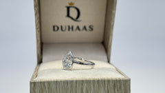 14K White Gold 2.03cttw Pear Lab-Grown Diamond Bezel-Set Solitaire Ring