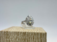 14K White Gold 2.5cttw Pear Lab-Grown Diamond Ring