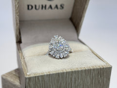 14K White Gold 2.5cttw Pear Lab-Grown Diamond Ring