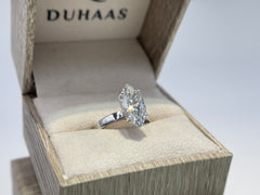 14K White Gold 3.09cttw Marquise Lab-Grown Diamond Solitaire Ring