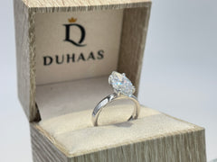 14K White Gold 3.09cttw Marquise Lab-Grown Diamond Solitaire Ring