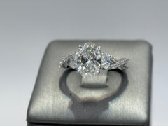 14K White Gold 2.5cttw Oval Lab-Grown Diamond Ring