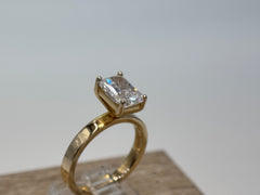 14K Yellow Gold 2.09cttw Radiant Lab-Grown Diamond Solitaire Ring