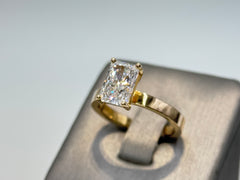 14K Yellow Gold 2.09cttw Radiant Lab-Grown Diamond Solitaire Ring
