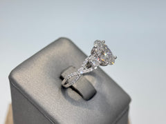 14K White Gold 2.5cttw Oval Lab-Grown Diamond Ring