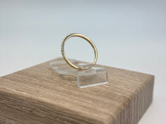 14K Yellow Gold 0.2cttw Lab-Grown Diamond Accent Band Ring