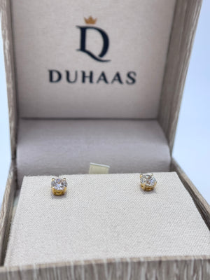 14K Gold 1cttw Lab-Grown Diamond Four-Prong Stud Earrings