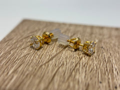 14K Gold 1cttw Lab-Grown Diamond Four-Prong Stud Earrings