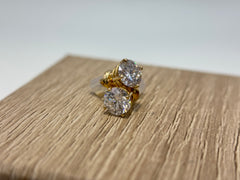 14K Gold 2cttw Lab-Grown Diamond Four-Prong Stud Earrings