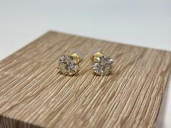 14K Gold 3.5cttw Lab-Grown Diamond Four-Prong Stud Earrings