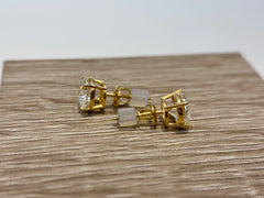 14K Gold 3.5cttw Lab-Grown Diamond Four-Prong Stud Earrings