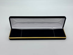 Black Velvet Box Gold Trim Bracelet Jewelry Gift Box – Dozen (SB5 BK)