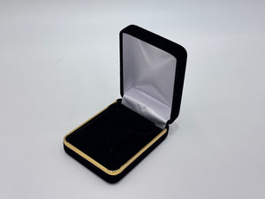 Black Velvet Box Gold Trim T Earring Jewelry Gift Box – Single (SE5 BK)