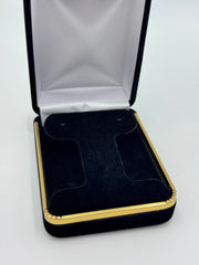 Black Velvet Box Gold Trim T Earring Jewelry Gift Box – Dozen (SE5 BK)
