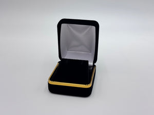 Black Velvet Box Gold Trim Earring Jewelry Gift Box – Dozen (SE3 BK)