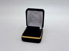 Black Velvet Box Gold Trim Earring Jewelry Gift Box – Dozen (SE3 BK)