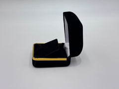 Black Velvet Box Gold Trim Earring Jewelry Gift Box – Dozen (SE3 BK)