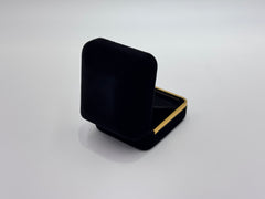 Black Velvet Box Gold Trim Earring Jewelry Gift Box – Dozen (SE3 BK)