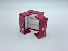 Red Snap Box with Door Double Ring Jewelry Gift Box – Single (BRW)