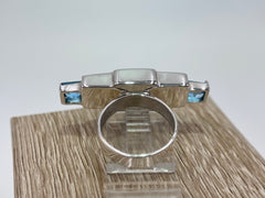 Jay King Sterling Silver Turquoise- Spinel & Blue Topaz Tapered Ring, Size 7