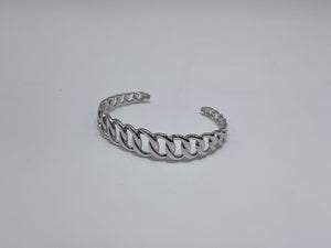 OrPaz Sterling Silver Linked Oval Bangle Bracelet, 6-3/4"