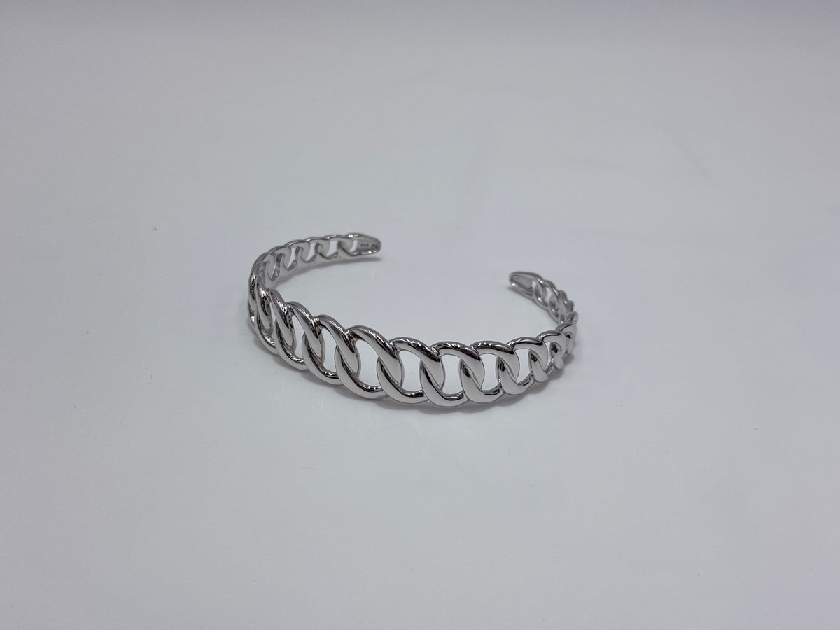 OrPaz Sterling Silver Linked Oval Bangle Bracelet, 6-3/4"