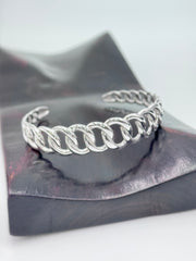 OrPaz Sterling Silver Linked Oval Bangle Bracelet, 6-3/4"