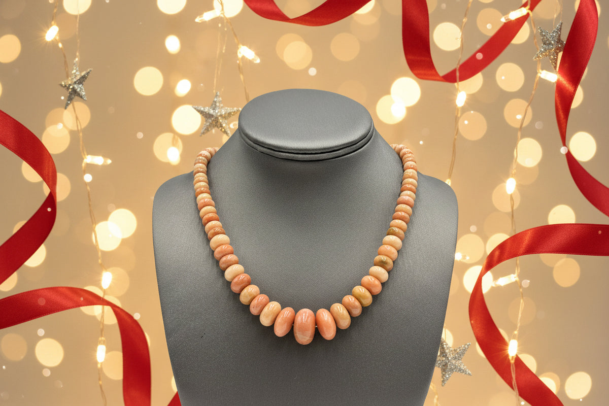 Jay King Sterling Silver Peach Parfait Calcite Graduated Necklace, 18"