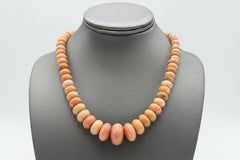 Jay King Sterling Silver Peach Parfait Calcite Graduated Necklace, 18"