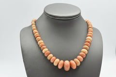 Jay King Sterling Silver Peach Parfait Calcite Graduated Necklace, 18"