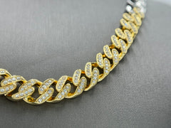 R.J. Graziano Two-tone Pave Link Necklace, 18"