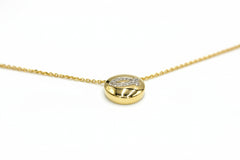 Affinity 14K Gold plated Sterling Silver Diamond Fish Motif Necklace