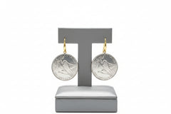Bellezza Bronze Two-tone 100 Lira Coin Drop Earrings.