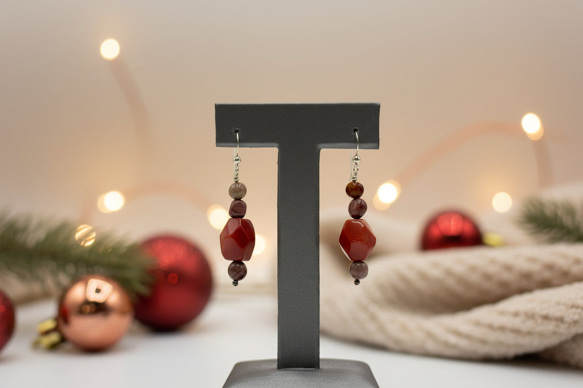 Jay King Sterling Silver Multicolor Guadalajara Imperial Stone Earrings, 1-1/2"