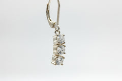 Herkimer Mines Sterling Silver Connection  Round Drop Earrings.