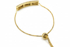 Melinda Maria Pave Bar Adjustable Friendship Bracelet