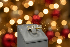 Baublebar Mini Aldia Baguette Cubic Zirconia Eternity Band Ring Size 7